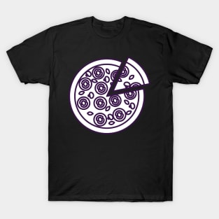 White Whole Pizza Icon T-Shirt